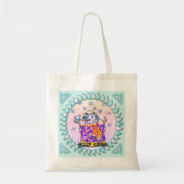 Twinkle Snowman Totentaschen Tragetasche (Vorne)