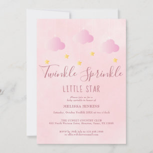 Twinkle Sprinkle Alles in Einem Baby Shower Mädche Einladung