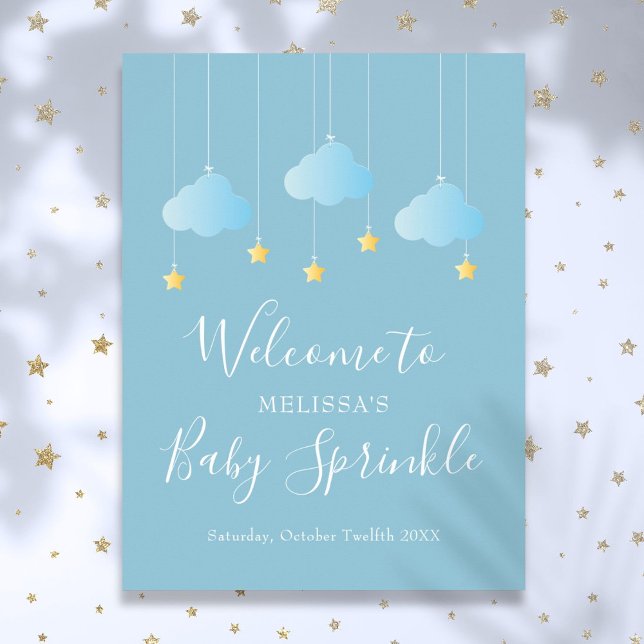 Twinkle Sprinkle Baby Sprinkle Dusche Empfang Poster (Twinkle Sprinkle Baby Sprinkle Shower Welcome Poster)