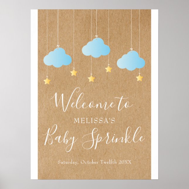 Twinkle Sprinkle Baby Sprinkle / Dusche Willkommen Poster (Vorne)
