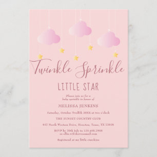 Twinkle Sprinkle Kleiner Stern Baby Mädchen Dusche Einladung
