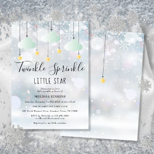 Twinkle Sprinkle Kleiner Stern Winter-Baby-Party Einladung