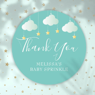 Twinkle Sprinkle Little Star Baby Shower Danke Runder Aufkleber
