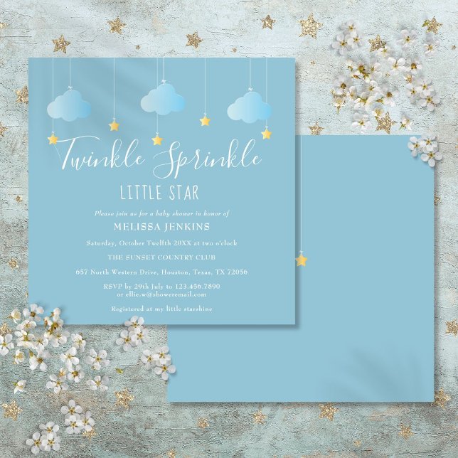 Twinkle Sprinkle Little Star Baby Sprinkle Dusche Einladung (Twinkle Sprinkle Little Star Baby Sprinkle Shower Invitation)
