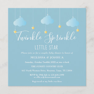 Twinkle Sprinkle Little Star Paare Baby Shower Einladung