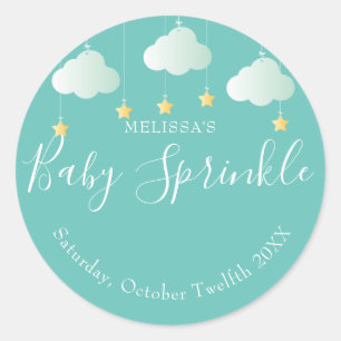 Twinkle Sprinkle Sternchen-Baby-Party Runder Aufkleber