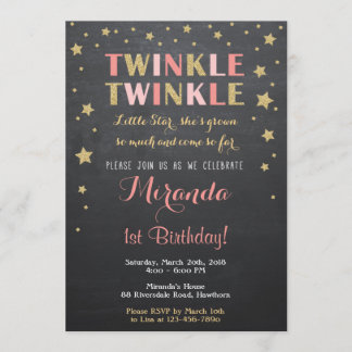 Twinkle Star Einladung / Twinkle Twinkle Einladung