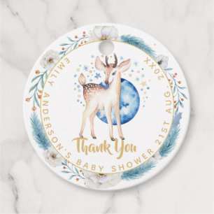 Twinkle Star Woodland Deer Blue Pink Baby Dusche Geschenkanhänger