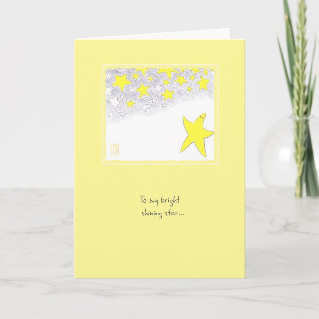 Twinkle Stars Abschluss Gruß Karte (Vorderseite)