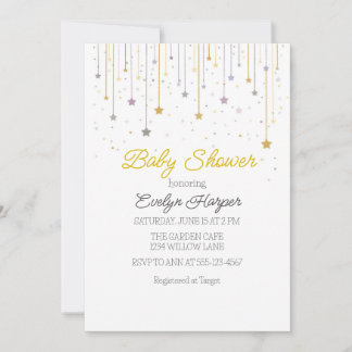 Twinkle stars Baby Shower Invitation Einladung