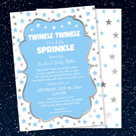 Twinkle Stars Baby Sprinkle Junge Einladungen