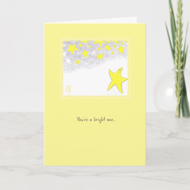 Twinkle Stars Ermutigung durch uns Gruß Karte (Vorderseite)