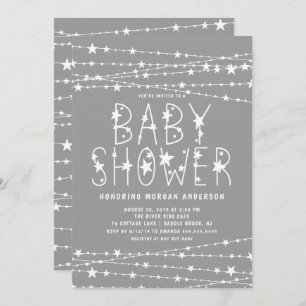 Twinkle Stars Gender Neutral Baby Dusche Einladung