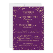 Twinkle Stars Gold Sparkle Wedding