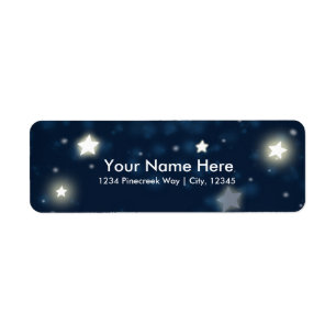 Twinkle Stars & Moon Celestial Sky Address Labels