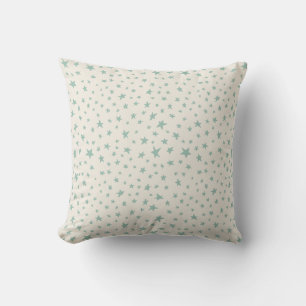 Twinkle Stars staubiges Teal und Creme Kissen