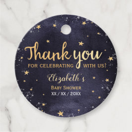 Twinkle Tinkle Aquarell Unisex Babydusche Gefallen Geschenkanhänger