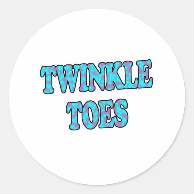 Twinkle Toes Runder Aufkleber (Vorderseite)