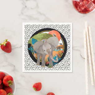 TWINKLE-TOES SAFARI-Elefant Napkins Serviette