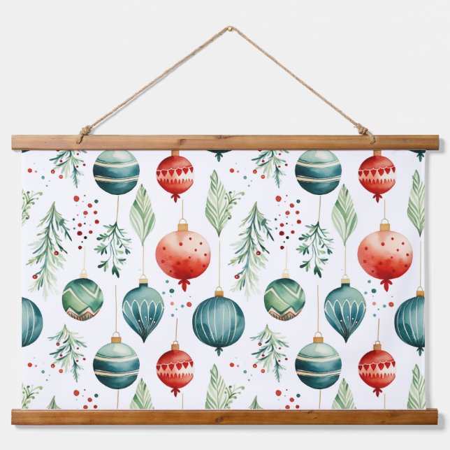 Twinkle Treetop Schätze Weihnachten Wandteppich Mit Holzrahmen (Vorne)