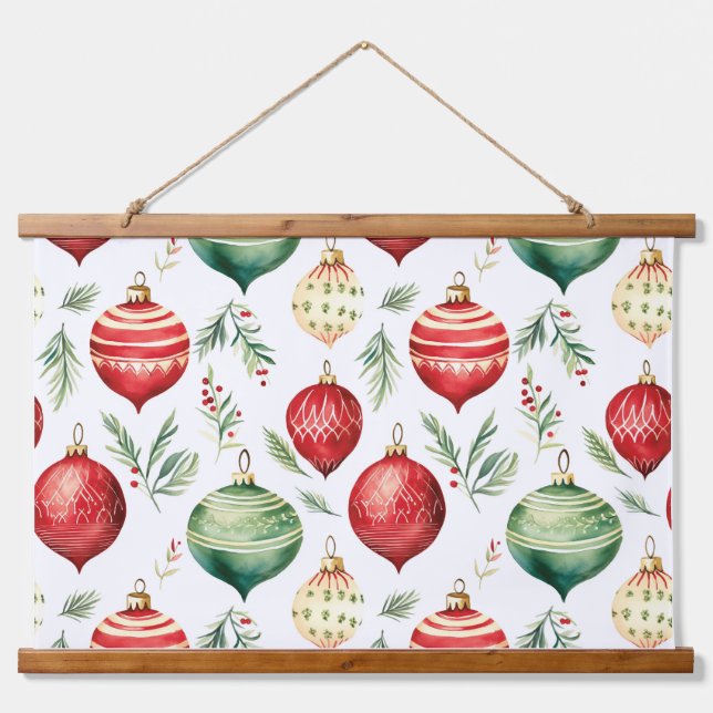 Twinkle Treetop Schätze Weihnachten Wandteppich Mit Holzrahmen (Vorne)