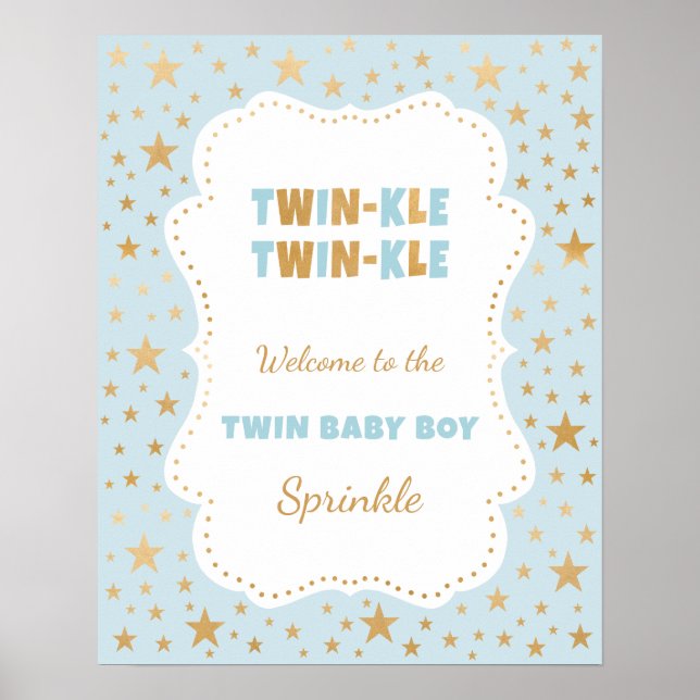 Twinkle Twin Baby Sprinkball Begrüßungszeichen Poster (Vorne)
