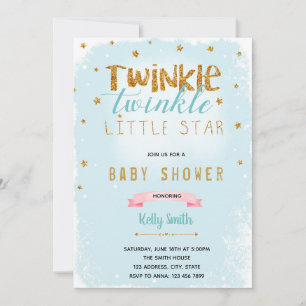 Twinkle Twinkle Baby Shower Einladung