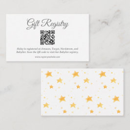 Twinkle Twinkle Baby Shower QR Registry Begleitkarte