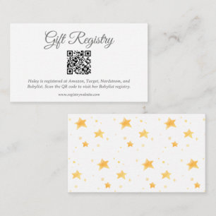 Twinkle Twinkle Baby Shower QR Registry Begleitkarte