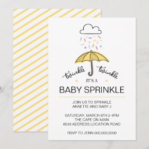 Twinkle twinkle baby sprinkle gender gender neutra einladung