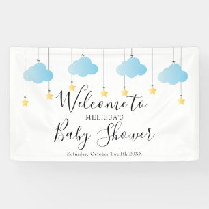 Twinkle Twinkle Blue Boy Baby Dusche Empfang Banner