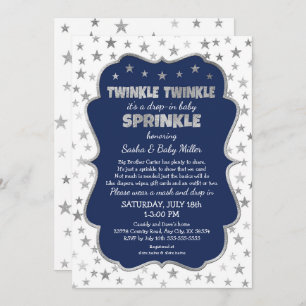 Twinkle Twinkle Drop-in Baby Sprinkle Einladung