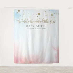 Twinkle Twinkle Gender Reveal Hintergrund Wandteppich
