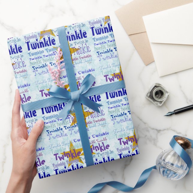 Twinkle Twinkle Graphics with Stars Geschenkpapier (Schenken)
