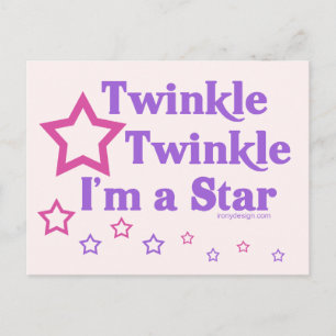 Twinkle Twinkle Ich bin ein Star Postkarte