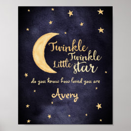 Twinkle Twinkle Kinderzimmer Aquarell Poster