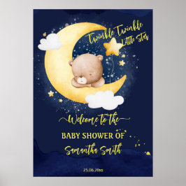 Twinkle twinkle kleine Stern Babydusche Empfang Poster