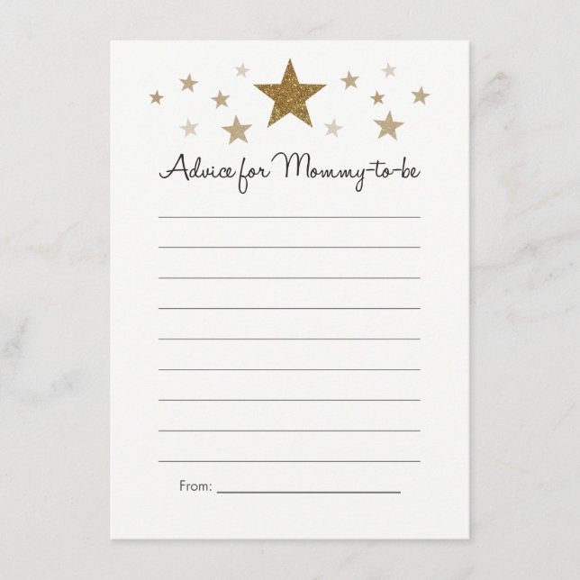 Twinkle Twinkle Little Advice Cards Hinweiskarte (Vorderseite)