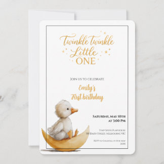 Twinkle Twinkle Little One Erster Geburtstag Einladung