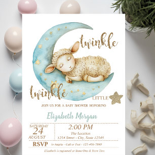 Twinkle Twinkle Little Sheep Baby Dusche Einladung