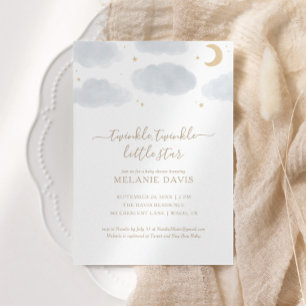Twinkle Twinkle Little Star Aquarell-Baby-Party Einladung