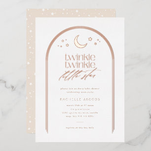 Twinkle Twinkle Little Star Arch Baby Dusche Rose Folieneinladung