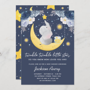 Twinkle Twinkle Little Star Baby Babydusche Einladung