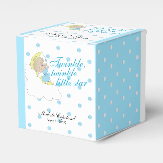 Twinkle, Twinkle Little Star - Baby Boy Danke Geschenkschachtel (Vorderseite)