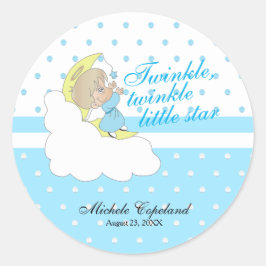 Twinkle, Twinkle Little Star - Baby Boy Runder Aufkleber