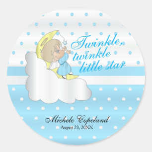 Twinkle, Twinkle Little Star - Baby Boy Runder Aufkleber