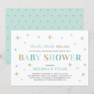 Twinkle Twinkle Little Star Baby Boy Shower Einladung