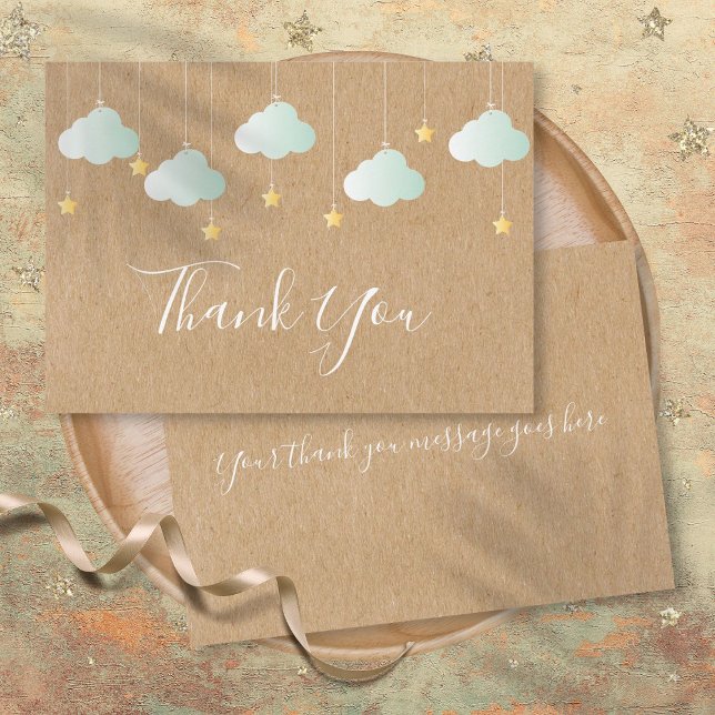 Twinkle Twinkle Little Star Baby Dusche Dankeskarte (Twinkle Twinkle Little Star Baby Shower Thank You Card)