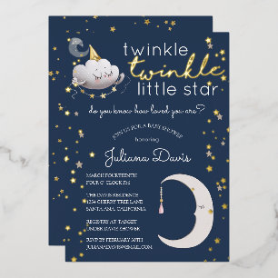 Twinkle Twinkle Little Star Baby Dusche Einladung
