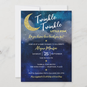 Twinkle Twinkle Little Star Baby Dusche Einladung